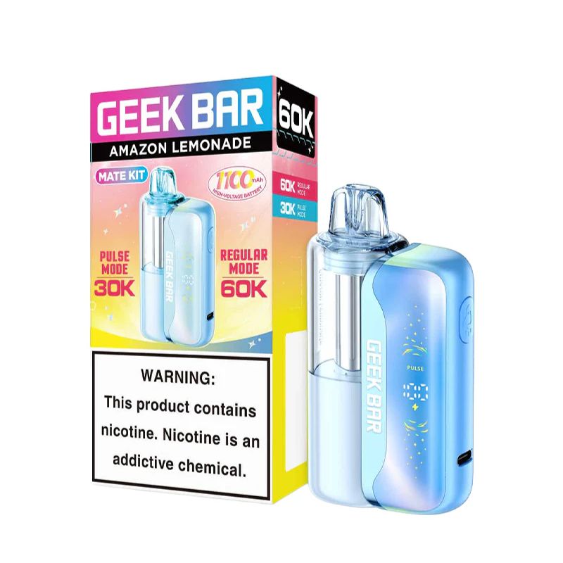 Geek Bar Mate 60K disposable kit, pod and battery, front view