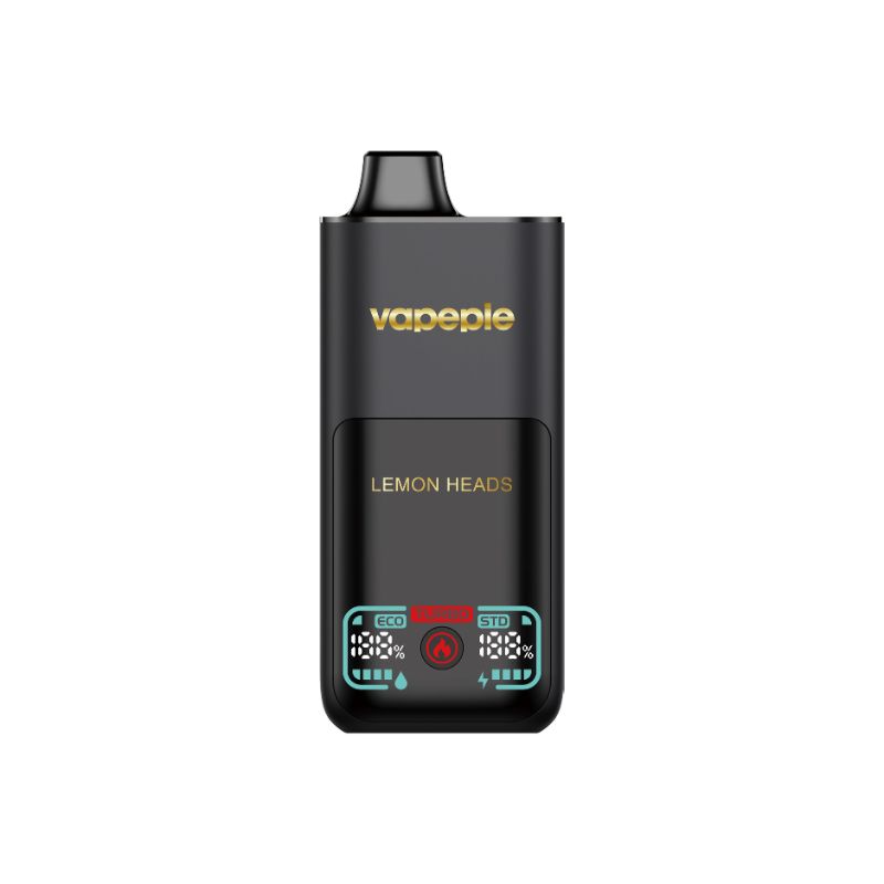 Vapepie MEGA 70K disposable vape, a tall rechargeable disposable with a flat front panel, shown upright on white